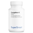 Supersmart - Komplett K - med K1, K2 (MK4 + MK7) - Full Spectrum Vitamin K Supplement ikke-GMO & Glutenfri - 60 Vegetariske kapsler