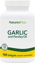 Natures Plus hvitløk & persille - naturlig fremmer sunn kolesterol og blodtrykk nivåer - 180 Softgels (180 Services)