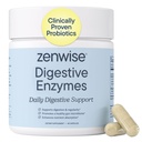 Zenwise Helse Digestive Enzymer for Gut Helse & Bloating Relief - Multi Enzymes Digestion Supplement med probiotika, Bromelain & Papaya for Digestive Helse Support - Menn & kvinner - 45 Count