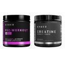 Kaged Pre Sport For Trening pulver Glacier Grape Kreatin Monohydrat Mikronisert Powder Bundle, Energi & Muscle Recovery Supplement Pack, 20 Services Pre-Workout + 100 Services Creatin