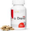 RLC, a-Drenal, adrenal støtte for stress relief og energi - 120 kapsler, balanse kortisol med Ashwagandha, Rhodiola, Cordyceps og Ginseng L-Theanine, Adrenal støttetilskudd for kvinner og menn