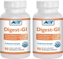 Digest-GI Digestive Enzyme - (90 x 2) Vegetariske Kapsler - Digestiv og Bloating Relief for kvinner og menn