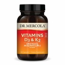 Dr. Mercola vitaminer D3 & K2 kosttilskudd, 90 serveringer (90 kapsler), støtter hjerte helse, immun støtte, ikke GMO, Soya gratis, Glutenfri