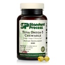 Standard prosess Tuna Omega-3 Chewable - Fish Oil Supplement med DHA - Omega-3 Supplement for å støtte hjerne og øye helse - Utmerket kilde til antioksidanter - Glutenfri og ikke-Daueri - 120 Softgels