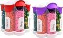 Ekstra stor pille organisator daglig, ukentlig, månedlig kosttilskudd flaske, søte Blossom Pill Dispenser med 7 XL sammenligninger (2 pakke Combo) (purple og rød)