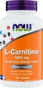 Nå Supplements L-Carnitin 1000mg - 150 tabletter verdi, støtter lean muskelvekst, karnipure, ikke-GMO, Kosher, ideell for veganer, atleter og energi støtte