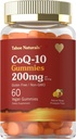 CoQ10 Gummies | 200 mg | 60 greve | Naturlig Mango Pineapple Flavor | Vegansk, ikke-GMO, Glutenfri | av Carlyle