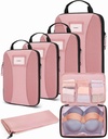 BAGSMART Kompresjonspakke kuber, 6 PCS Pakkekuber for suits, Reiseposer Organizer for bagasje, Lett pakke kube for reise essensielle
