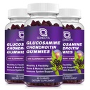 Glucosamine Chondroitin Gummies - 2- Pack, Ekstra styrke 1500mg Glucosamin med MSM & Elderbær, Fleksibilitetsstøtte, Best Cartilage & Immune Support Supplement for menn og Wome - 180 Gummies