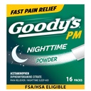Goodys nattepulver, smertefri og søvnhjelp med acetaminophen & difenhydramincitrat, koffeinfri, 16 greve