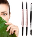 2 Pack Eyebrow blyant, Vanntett Øyebryn makeup med Dual Ender, Profesjonell Brem Enhancement Kit med Eyebrow Brush (Dark Brown #1)