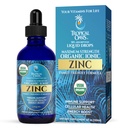 USDA organisk ionisk sink Droppers for menn, kvinner og barn  Liquid flytende sink Supplement Trace Mineral Formula | Immunfunksjon | Hud Helse | 98% Absorpsjon | Sukkerfri, Vegan, Ikke-GMO | 4 fl Oz
