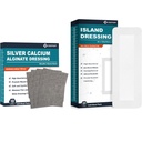 Sølv Kalsium Alginat Dressing (4'x4''10Pcs) +Island Dressing(4" x 10" 25Pcs)
