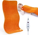 WOOMER Ekstra stor varmepad, 17"x33" XL varmepad, varmepad med flerfarget alternativ, Moist varmeterapifunksjon, automatisk avstenging, Power Cords lagringsbelte