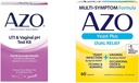 AZO urinveis infeksjonsteststripe + Vaginal pH testsett + Yeast Infeksjon & Vaginal symftom relief tabletter, 60 greve