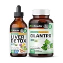 BIO KRAUTER Liver Detox Tinktur 4 Fl. Oz. & Cilantro 100 kapsler