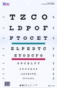 Snellen Chart med røde grønne linjer 10 føtter 9 X 14 i.