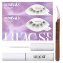Lilac St - Originals Starter Kit - Inkluderer naturlig Faux Eyelash Clusters (10mm & 12mm), Clear Lash Glue, & Lash Applikator - Let & Livslike - Varer 10 dager - Cruelty Free, Vegan - 20 Lashes