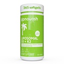 Nynorsk Liposomal D3 K2 MK-7 – 365 Mini mykgel med organisk kokosolje - 5000 IU 125 MG vitamin D3 og 100 MG vitamin k2 for optimal bein og immun helse