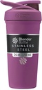 BlenderBottle Strada Shaker Cup Isolert rustfritt stål vannflaske med Wire Whisk, 24-Ounce, Plum