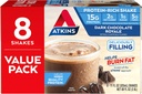 Atkins Glutenfri Protein-Rich Shake, mørk sjokolade Royale, keto-vennlig, 8 greve (pakke av 1)