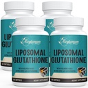 2400 MG Liposomal Glutathione Softgels, Maks absorpsjon, aktiv form L-Glutathion Redusert (GSH), med Hyaluronsyre, Resveratrol, Master Antioksidanter for Detox, Brain, Immunsystem, 240 Softgels