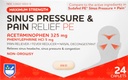Rite Aid Sinus trykk og smerter Relief PE, ikke-Drowsy - 24 tabletter | Sinus Relief | Smertelindring | Nasal Decongestant | Kald medisin for voksne | Allergy Relief | Mucus Relief