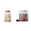 SmartyPants Kids Multivitamin Gummies og Fiber Supplement: Omega 3 Fish Oil & OLLY Kids Multivitamin + Probiotic Gummy, Digestiv og immunstøtte