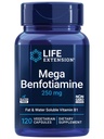 Livsforlengelse Mega Benfotiamin, 250 mg, en fettoppløselig form av tiamin, sunn metabolisme, ultrabiotilgjengelig vitamin B1, høy styrke, glutenfri, ikke-GMO, vegetarisk, 120 kapsler