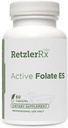 HormonSynergy Active Folat ES - 5-MTHF - 10.000 mg (10 mg) per servering - 5-MTHF (som 5-metyltetrahydrofolat) - Bioaktiv Folat som Quatrefolic® - 60 Veg Caps