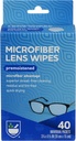Rite Aid Eye Care Microfiber Lens Tørke, Fortøyd, Individuelt innpakket pakker - 40 greve | Hurtig tørking, Anti-Streak Formula | Øyeglass rengjøring Tørketropper | Øyeglass rengjøring og klotter | Lens Wipes
