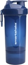 Smartshake O2GO ONE Plastprotein Shaker Flaske 800 ml | 27 oz - Leakproof Skrue-on Lid - BPA Gratis – Unisex - Navy Blå