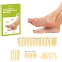Gel Blister Hydrokolloid Bandage Pads- Bukihome 24 greve Blisterkusjer for fot, tå, hæl - vannbestandig bandasje, blemster pads for forebygging og gjenoppretting (variety Pack)
