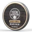 Viking revolusjon Spiced Vanilla Skjegg Balm - Beard Smør med Argan Olje, Beard Softener for menn med Jojoba olje - Beard Moisturizer for menn med bivoks - Beard Wax for menn (2oz, 1 Pack)