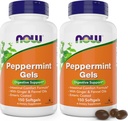 Nå Peppermynte Gels med Ginger Olje og Fennel Olje, 150 Softgels (pakke med 2), Enterisk belagt
