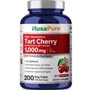 NusaPure Organic Tart Cherry 20:1 Ekstrakt, 1000 mg Tilsvarende til 20 000 mg 200 Veggie Caps (Vegan, ikke-GMO) Bioperin