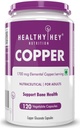 Chelated Copper Gluconate - Biotilgjengelig skjema - Ikke-GMO, Glutenfri -120 Veg. Kapsler