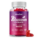 Kalium Citrate 1000mg Gummies, Kalium Supplement for voksne kvinner og menn, støtte ben krummer og muskel helse, 60 Chewables