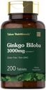 Carlyle Ginkgo Biloba 3000mg | 200 Vegetariske tabletter | Ekstra styrke | Ikke-GMO, Glutenfri formel | by Tahoe næringsstoffer