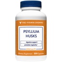 Vitamin Shope Psyllium Huss - Plantago Ovata Fiber Supplement som støtter regelmessig & sunn kolesterol, 840 mg per servering - Glutenfri (300 kapsler)