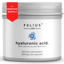 Ultra høy renhet Hyaluronsyrekapsler 500 mg - 95% natriumhyaluronat - høy rengjort og biotilgjengelig - lav molekylvekt - ikke-GMO-fermentert - 120 kapsler