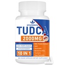 2000mg Tudca Liver Support Supplement, Tudca Bile Salt med Melk Thistle og Nac,60 kapsler i 30 dager,Support for lever, avgiftsberegning, Immune System