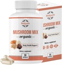 Organisk Blandet Mushroom Capsules Naturlig Supplement | Cordyceps Sinensis, Reishi, Lion's Mane, Tyrkia Tail | Immune Support, Vitality Boost, Ikke-GMO & Allergen-fri | 90 Kapsler