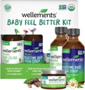 Velvære Organic Baby føler bedre sett i 4 måneder+ Day & Night Syrups med bryst og fot Rub | Soothing Comfort* for babyer | USDA sertifisert økologisk, ikke-GMO, Gentle Baby Care Set