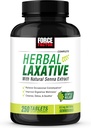 FORCE FACTOR Herbal Laxativ for galaktose lindring for voksne, Digestion Supplement laget med Senna å rense, Detox og Soothe, Laxatives for galaktose for kvinner og menn, 250 tabletter