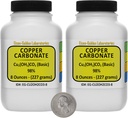 Kobberkarbonat [Cu2(OH) 2CO3] 98% AR Grade pulver 1 Lb i to rom-Saver flasker USA