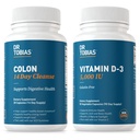 Dr. Tobias Colon 14-dagers rengjøring og vitamin D3 5000 IU støtter generelt helse, immunsystem og digestive system. Ikke-GMO Gut rengjøring og vitamin for menn og kvinner.