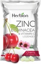 HERBION Naturals Sink, Echinacea & vitamin C Lozenges 25 CT, Dietary Supplement for voksne og barn 5+, fremmer velvære for hele familien, 25 greve, Cherry, Pakke med 1