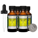 Lugols jod / 2% løsning / 4 Oz i fire Amber Glassflasker / gratis droppers / USA