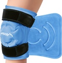 APEXUP ispakke for kne smerte lindring, stor reusable wrap etter kirurgi, fleksibel Gel kald pakke for skader, smertelindring for rygg, skulder, elbow, ankel og ben (blå, L, 1PK)